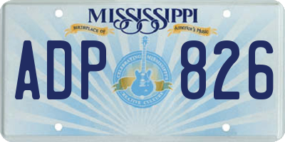 MS license plate ADP826