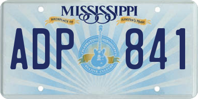 MS license plate ADP841