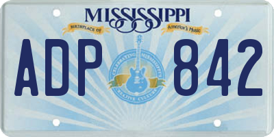 MS license plate ADP842