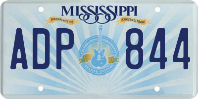 MS license plate ADP844