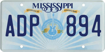 MS license plate ADP894