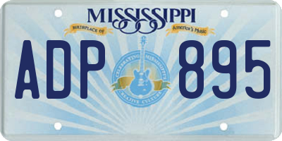 MS license plate ADP895