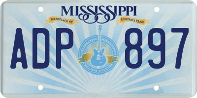 MS license plate ADP897