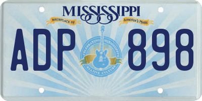 MS license plate ADP898
