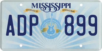 MS license plate ADP899