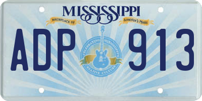 MS license plate ADP913