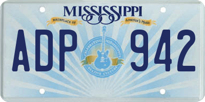 MS license plate ADP942