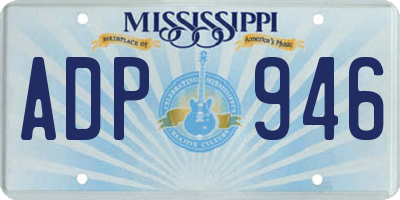 MS license plate ADP946