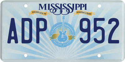 MS license plate ADP952