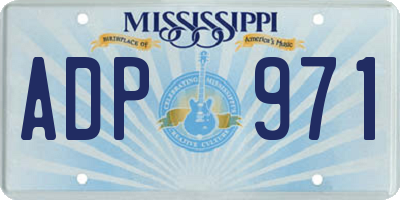 MS license plate ADP971