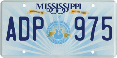 MS license plate ADP975