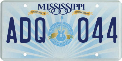 MS license plate ADQ044