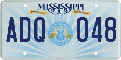 MS license plate ADQ048