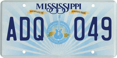 MS license plate ADQ049