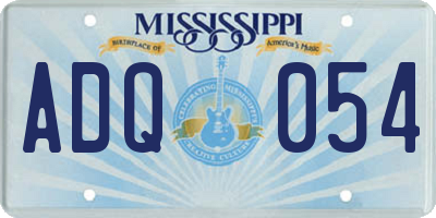 MS license plate ADQ054
