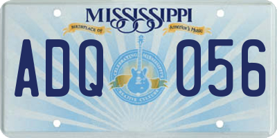 MS license plate ADQ056