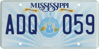 MS license plate ADQ059