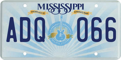 MS license plate ADQ066