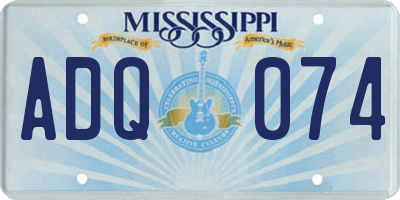 MS license plate ADQ074