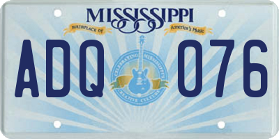 MS license plate ADQ076