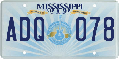 MS license plate ADQ078