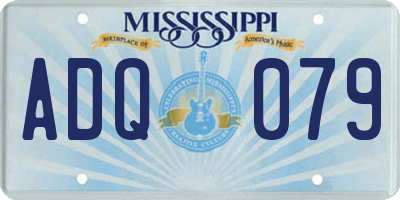 MS license plate ADQ079