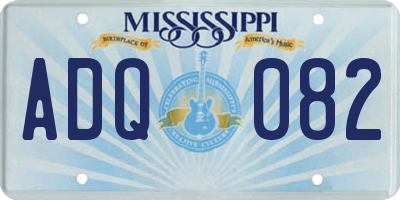 MS license plate ADQ082