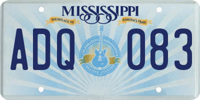 MS license plate ADQ083