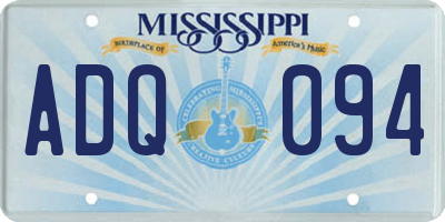 MS license plate ADQ094