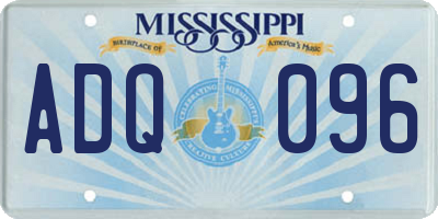 MS license plate ADQ096