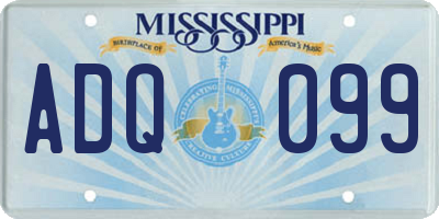 MS license plate ADQ099