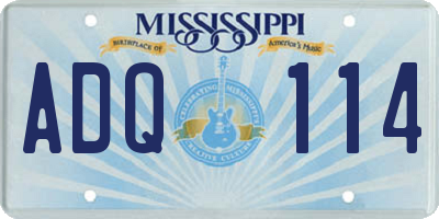 MS license plate ADQ114
