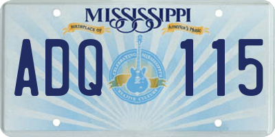 MS license plate ADQ115