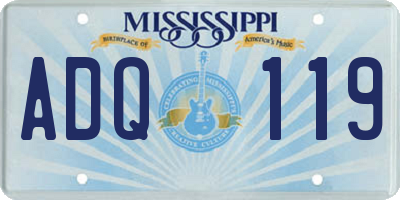 MS license plate ADQ119