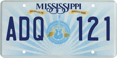 MS license plate ADQ121