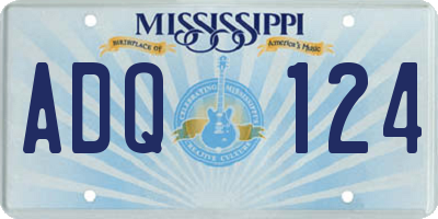 MS license plate ADQ124