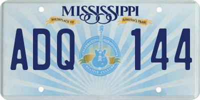 MS license plate ADQ144