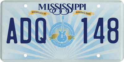 MS license plate ADQ148