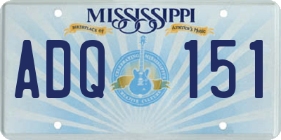 MS license plate ADQ151