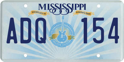 MS license plate ADQ154