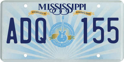MS license plate ADQ155