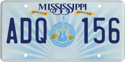 MS license plate ADQ156