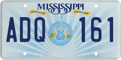 MS license plate ADQ161