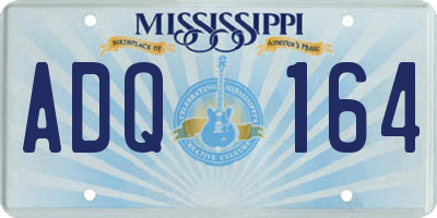 MS license plate ADQ164