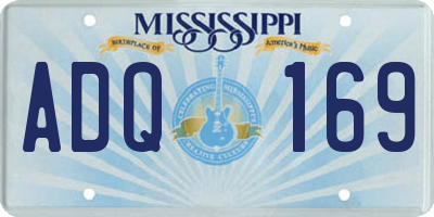 MS license plate ADQ169