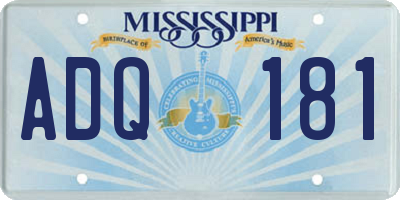 MS license plate ADQ181