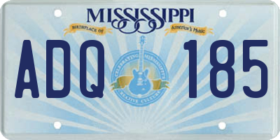 MS license plate ADQ185