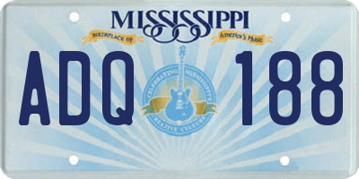 MS license plate ADQ188