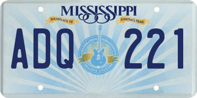 MS license plate ADQ221