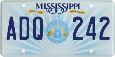 MS license plate ADQ242